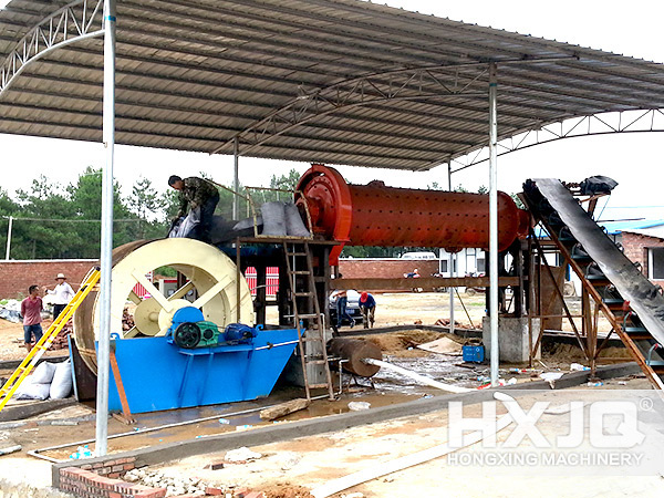 sand washer at site